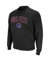 Colosseum Men's Boise State Broncos Arch and Logo Tackle Twill Pullover Sweatshirt