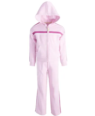 Id Ideology Toddler & Little Girls Colorblocked Fleece Long-Sleeve Set, Created for Macy's