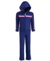Id Ideology Toddler & Little Girls Colorblocked Fleece Long-Sleeve Set, Created for Macy's