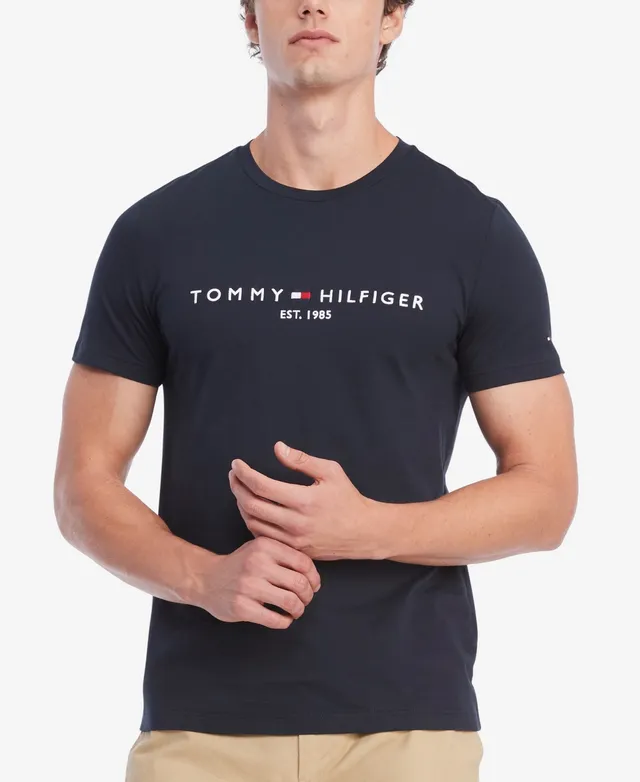 Crewneck | Hilfiger Town Dulles Embroidered Tommy T-Shirt Center Men\'s Logo