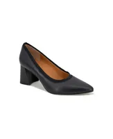 Gentle Souls Women's Dionne Block Heel Pointy Toe Pumps