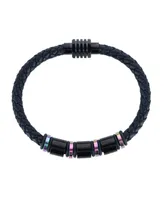 Trafalgar Subtle Color Magnetic Secure Clasp Leather Bracelet