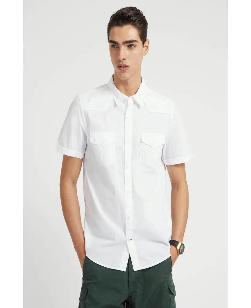 Guess Men's Nottingham Western Short Sleeve Collar Shirt | Westland Mall