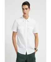 Guess Men's Nottingham Western Short Sleeve Collar Shirt