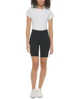 Calvin Klein Performance Women's High-Waist Pull-On Pocket Biker Shorts