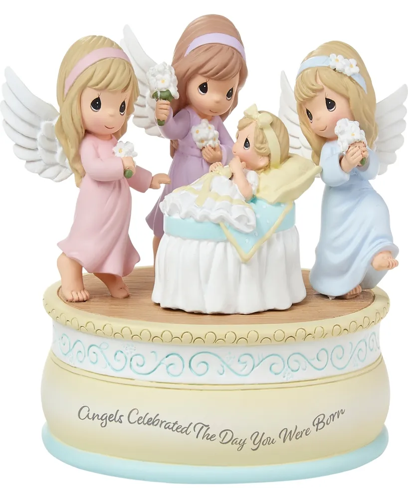 Precious Moments 222103 Angels Celebrated The Day You Were Born Resin Musical