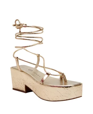 Katy Perry Women's The Busy Bee Lace Up Wedge Sandals