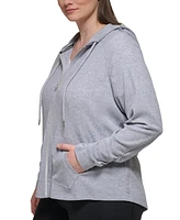 Calvin Klein Performance Ruched-Sleeve Zip Hoodie