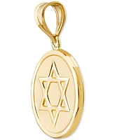 Star of David Medallion Pendant in 14k Gold