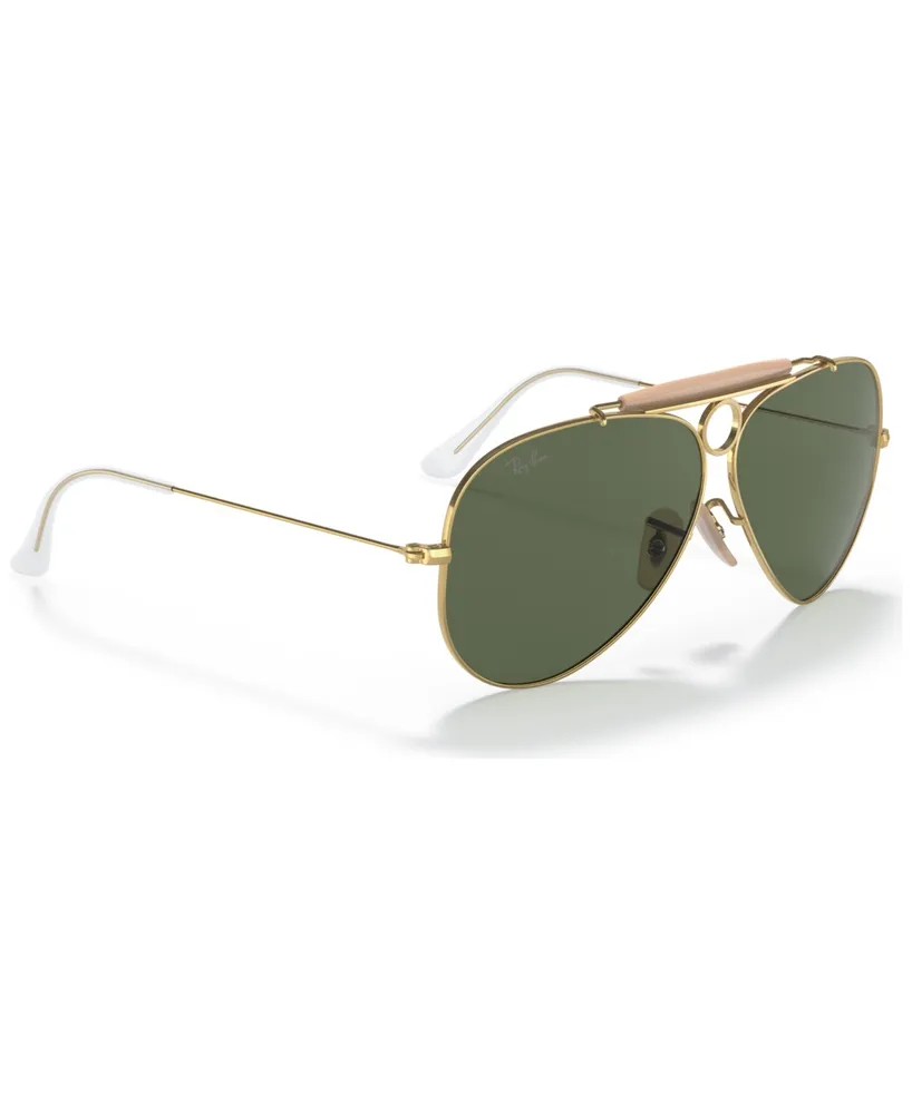 Ray-Ban Unisex Shooter Aviation Collection Sunglasses, RB313858-x 58 - Gold