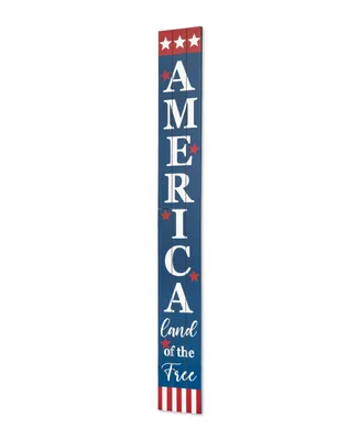 Glitzhome 60" H Wooden Patriotic, Americana Porch Sign