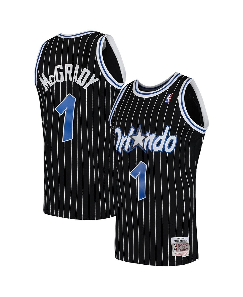 Men's Mitchell & Ness Tracy McGrady Black Orlando Magic 2003-04 Hardwood Classics Swingman Jersey