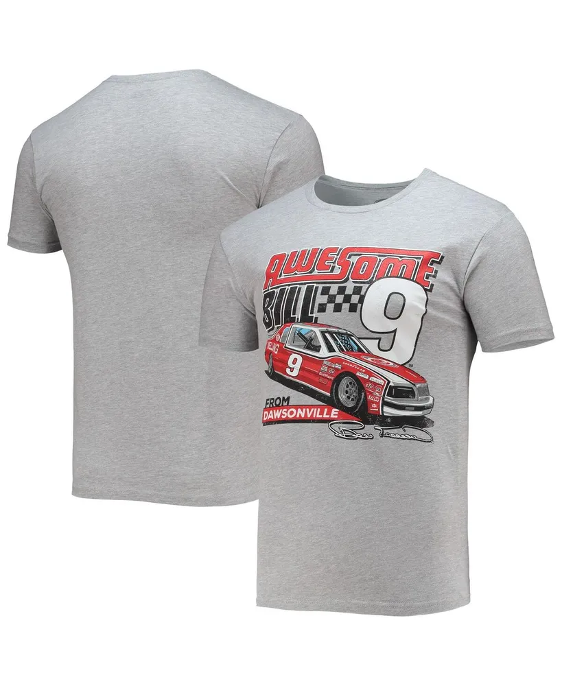 Men's Checkered Flag Sports Heathered Gray Bill Elliott Legends T-shirt