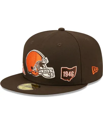 Men's New Era Brown Cleveland Browns Identity 59FIFTY Fitted Hat