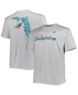 Men's Fanatics White Miami Dolphins Big and Tall Hometown Collection Hot Shot T-shirt