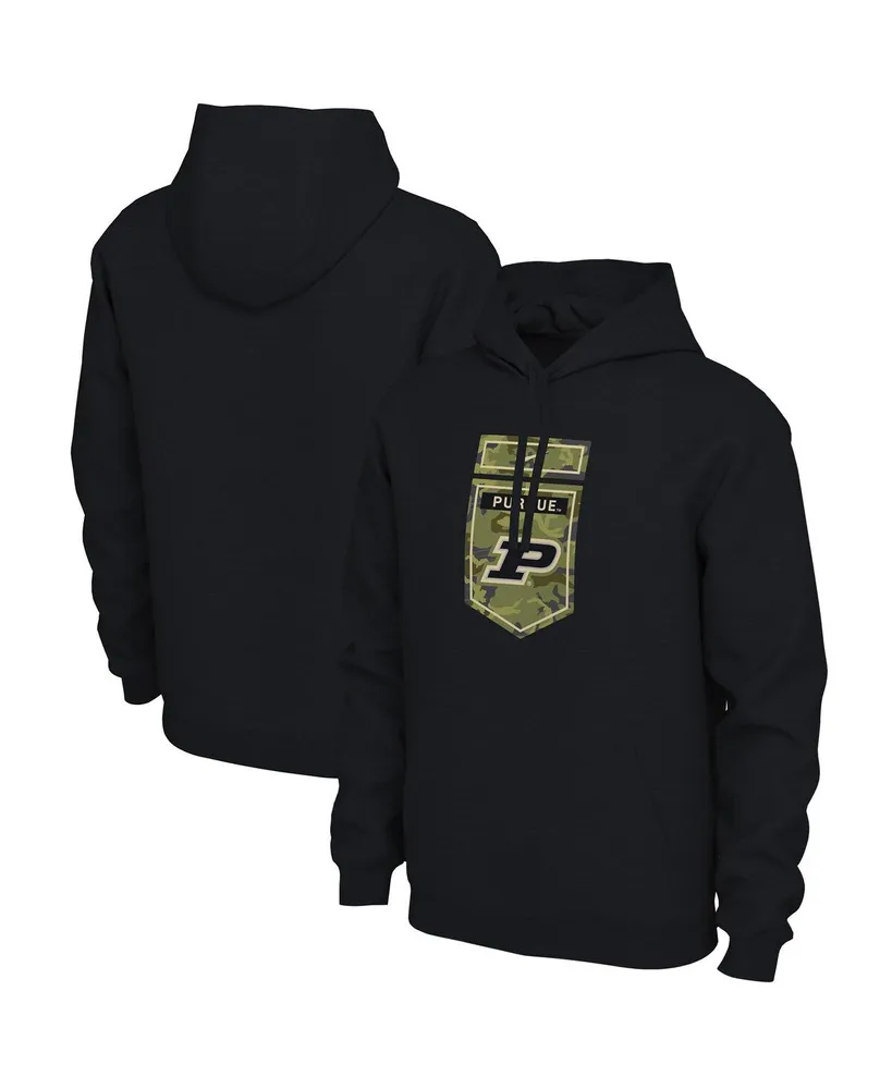 Men's Nike Black Purdue Boilermakers Veterans Camo Pullover Hoodie