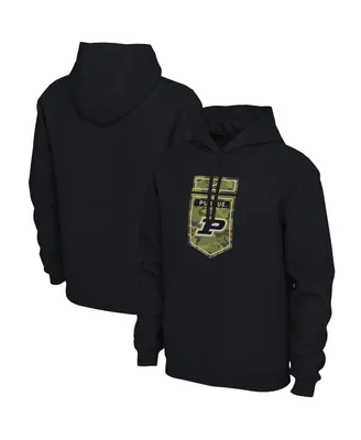 Men's Nike Black Purdue Boilermakers Veterans Camo Pullover Hoodie