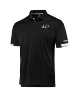 Men's Colosseum Black Purdue Boilermakers Santry Polo Shirt