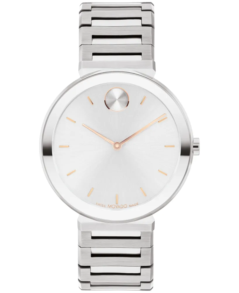 Movado Women's Bold Horizon Swiss Quartz -Tone Stainless Steel Watch 34mm