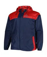 Men's Columbia Navy St. Louis Cardinals Flash Forward Challenger Omni-Shade Big and Tall Full-Zip Windbreaker