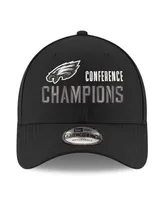 Men's New Era Black Philadelphia Eagles 2022 Nfc Champions Replica 9FORTY Adjustable Hat