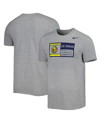 Men's Nike Heather Gray Club America Jock Tag Performance T-shirt
