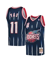 Men's Mitchell & Ness Yao Ming Navy Houston Rockets Hardwood Classics 2002-03 Swingman Jersey