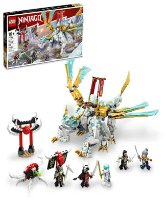 Lego Ninjago Zane's Ice Dragon Creature 71786 Building Toy Set with Zane, Pixal, Bone Knight, Bone Warrior and Bone King Minifigures