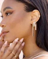 Ettika Crystal Linear Drop Earrings