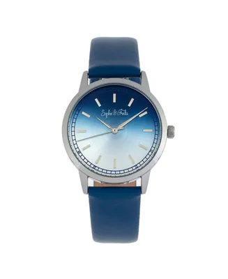 Sophie and Freda Women San Diego Leather Watch - Blue, 36mm