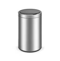 Mega Casa 3.2 Gal./12 Liter Stainless Steel Round Motion Sensor Trash Can for Bathroom and Office