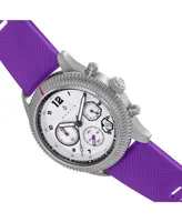 Nautis Men Meridian Rubber Watch - Purple, 42mm