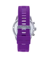 Nautis Men Meridian Rubber Watch - Purple, 42mm