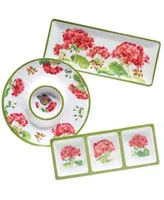 Certified Geraniums Melamine Dinnerware Collection