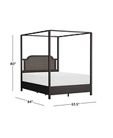 Hillsdale 84" Wood and Metal Melanie Furniture Queen Canopy Bed