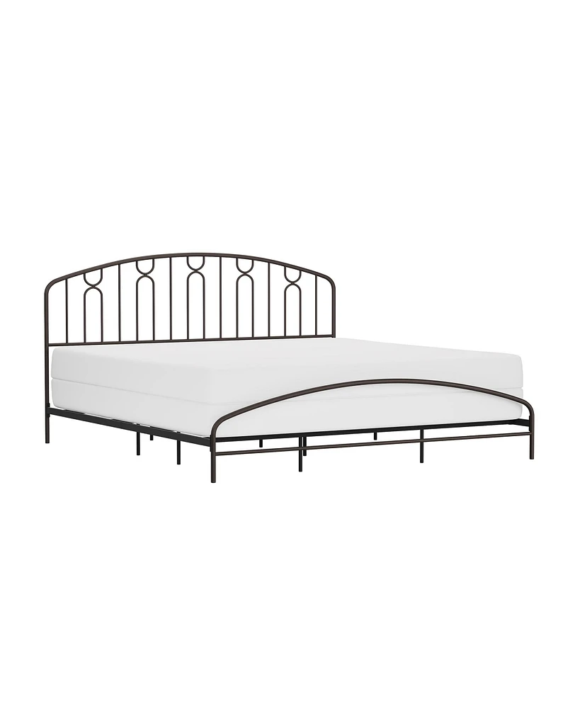 Hillsdale 44" Metal Riverbrooke Furniture Arch Scallop King Bed