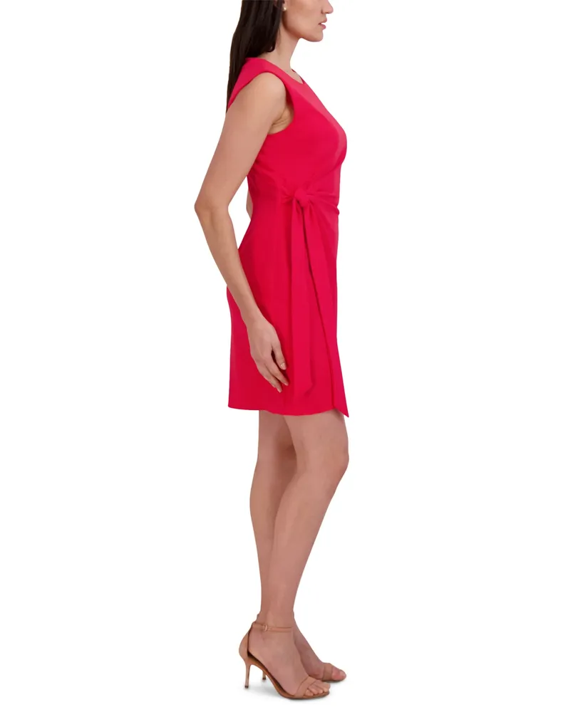 Donna Rico Women's Scuba-Crepe Wrap-Skirt Sheath Dress