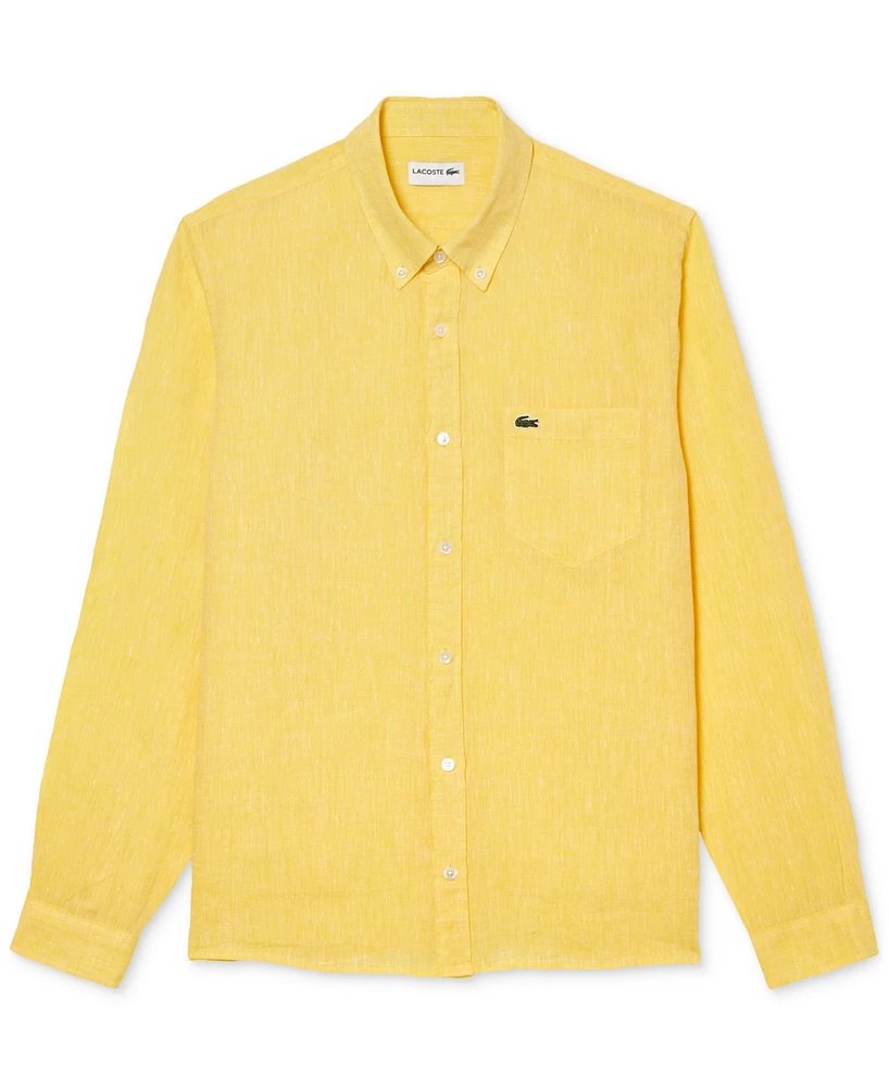 Lacoste Men's Regular-Fit Linen Shirt