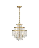 Savoy House Luna 3-Light Mini Chandelier in Warm Brass