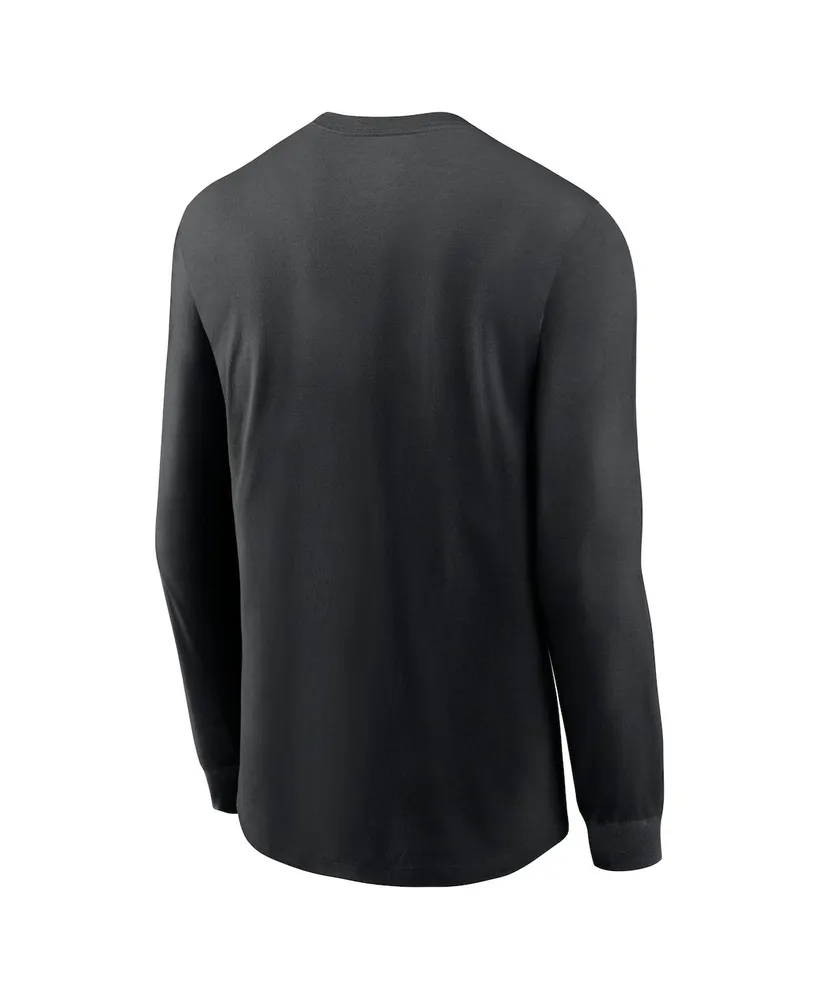 Men's Nike Black Chicago White Sox Over Arch Performance Long Sleeve T-shirt