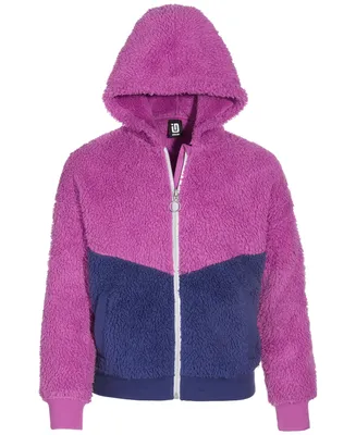 Id Ideology Big Girls Colorblocked Faux-Sherpa Zip Jacket, Created for Macy's