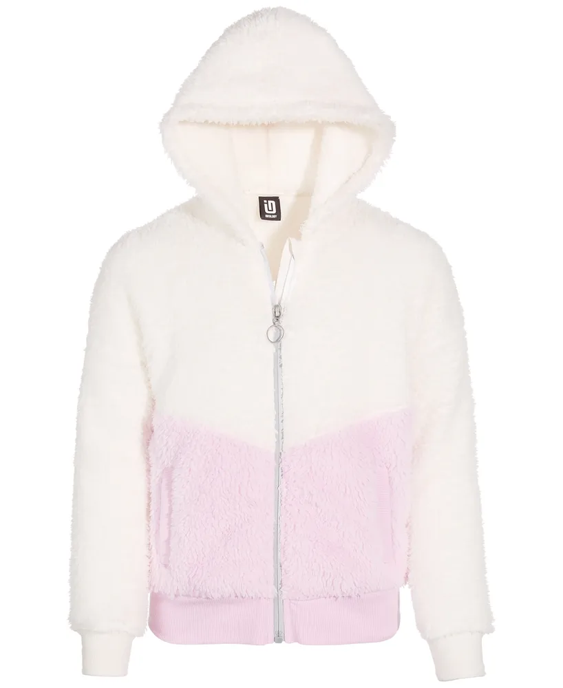 Id Ideology Big Girls Colorblocked Faux-Sherpa Zip Jacket, Created for Macy's