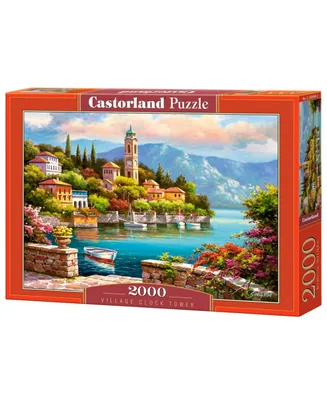 Castorland Village Clock Tower Jigsaw Puzzle Set, 2000 Piece