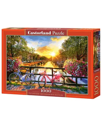 Castorland Picturesque Amsterdam with Bicycles Jigsaw Puzzle Set, 1000 Piece