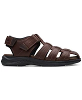 Clarks Men's Walkford Fish Tumbled Leather Sandals