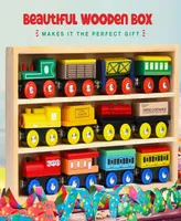 Wooden Train Set 12 Pieces - Train Toys Magnetic Set