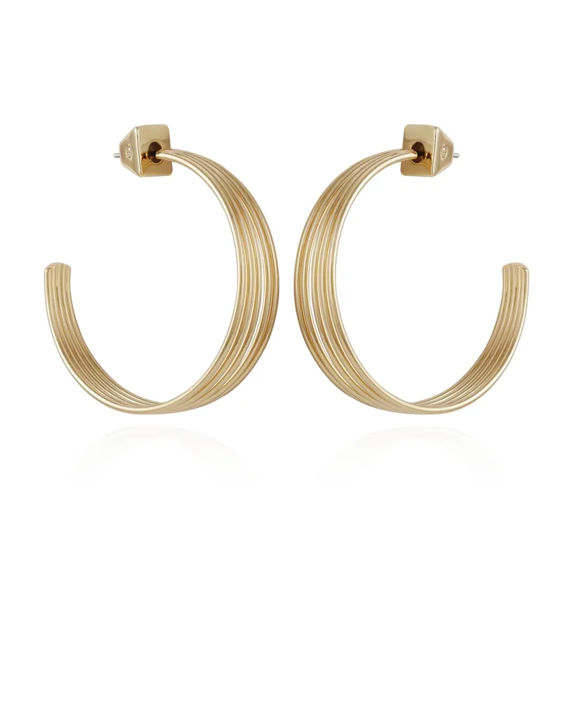 Vince Camuto Gold-Tone Open Stacked Hoop Earrings