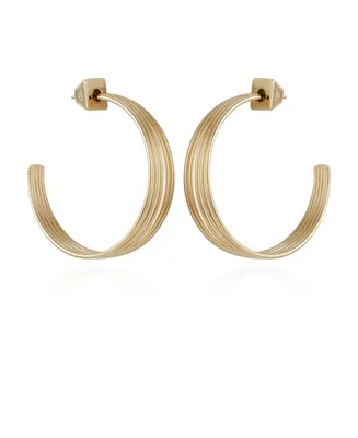 Vince Camuto Gold-Tone Open Stacked Hoop Earrings