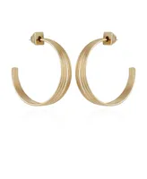 Vince Camuto Gold-Tone Open Stacked Hoop Earrings