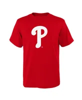 Big Boys and Girls Red Philadelphia Phillies Logo Primary Team T-shirt